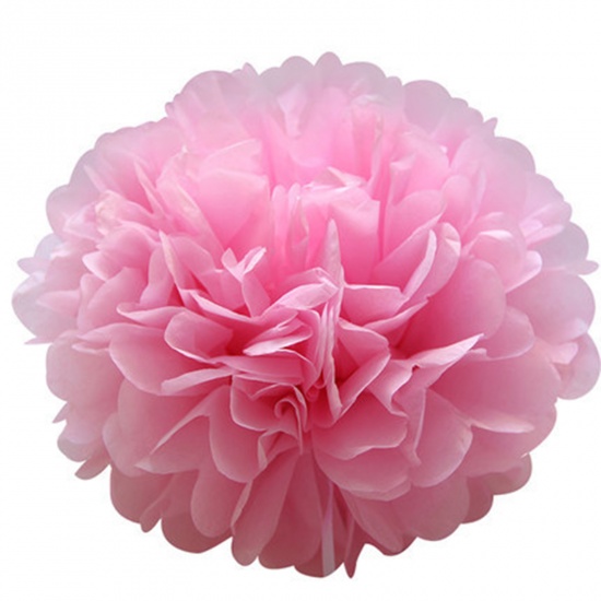 Picture of Paper Party Decorations Flower Ball Pink 20cm Dia., 10 PCs