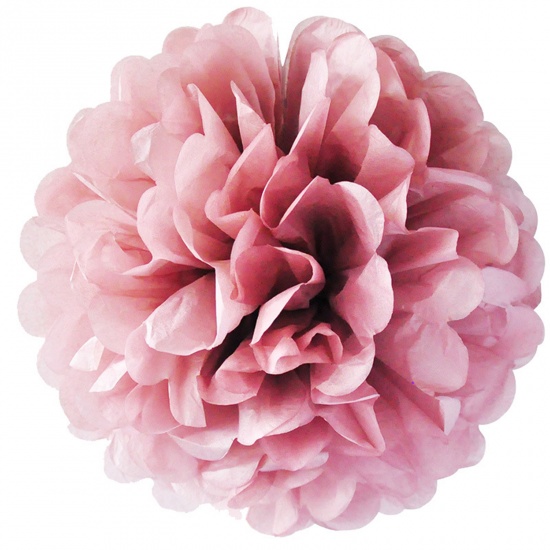 Picture of Paper Party Decorations Flower Ball Light Pink 20cm Dia., 5 PCs