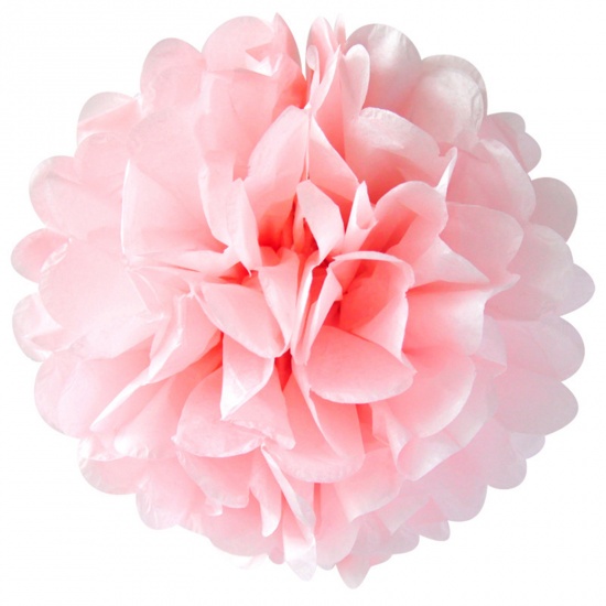 Picture of Paper Party Decorations Flower Ball Light Pink 20cm Dia., 5 PCs