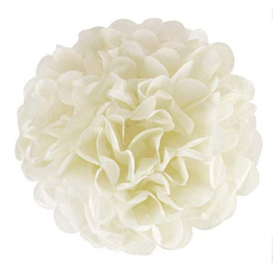 Picture of Paper Party Decorations Flower Ball White 15cm Dia., 5 PCs