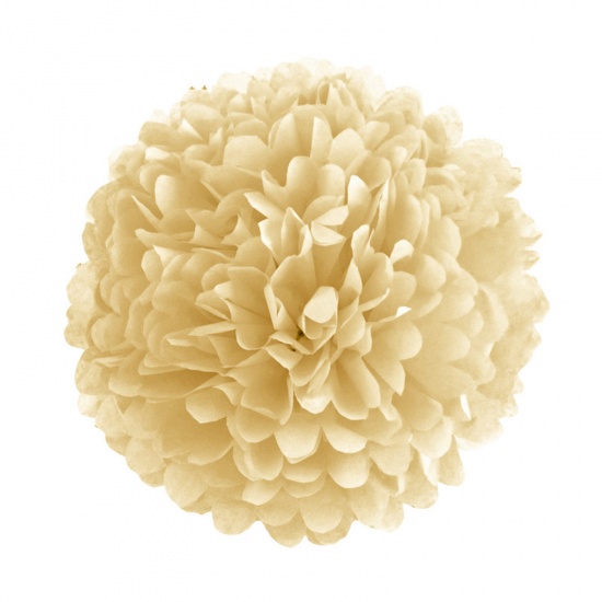 Picture of Paper Party Decorations Flower Ball Yellow 35cm Dia., 5 PCs