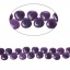 瑪瑙 (天然/染め) ビーズ 滴 深紫色 約 13mm x 13mm、穴：約 1.2mm、36.9cm 長さ、1 連 (約 49 個 /一連) の画像