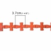 Imagen de Turquesa Cuentas Cruz Naranja Grietaatrón 37mm x 31mm, Agujero: acerca de 1.6mm, 40.4cm 11 unidades por 1 Sarta