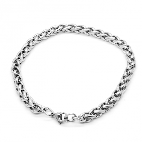 Picture of Stainless Steel Bracelets Silver Tone 19cm(7 4/8") long, 1 Piece