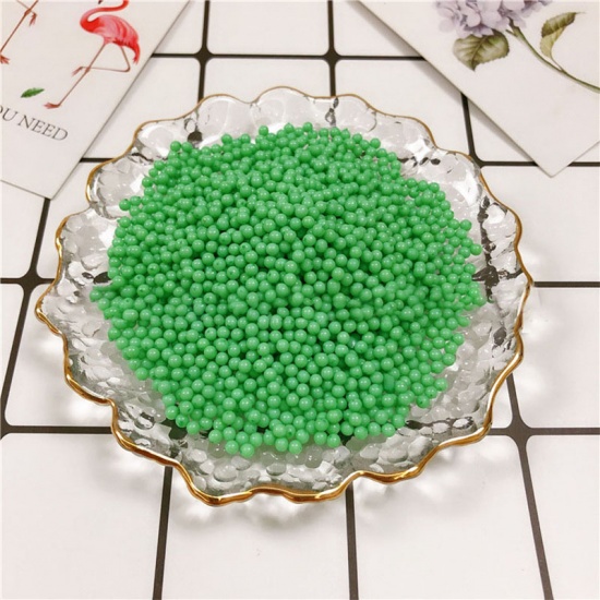 Picture of Acrylic Resin Jewelry Craft Filling Material Green Round 2mm Dia., 1 Bag
