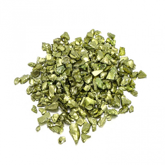 Picture of Glass Resin Jewelry Craft Filling Material Green 4mm - 2mm, 1 Packet