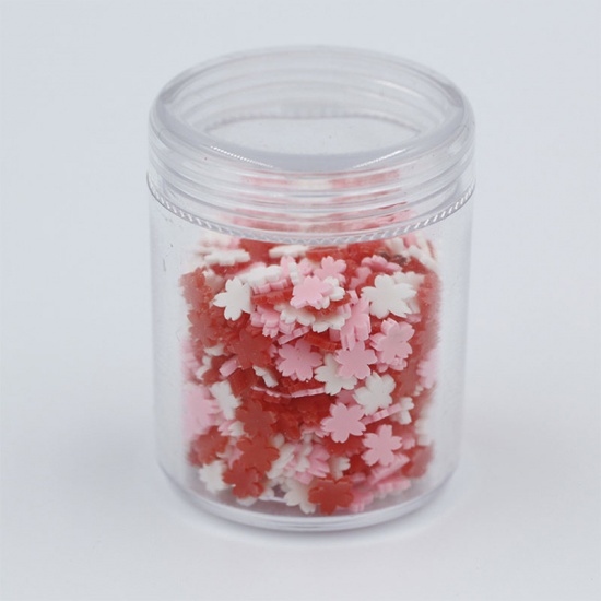 Immagine di Argilla Artigianato in Resina Materiale di Riempimento Multicolore Fiore di Sakura 5mm, 1 Scatola