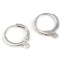Immagine di Ottone orecchino cerchio Vero Platino Placcato Anello W/ Loop 16mm x 13mm, Dimensione di Posta / Cavo: (21 misura), 6 Pz