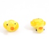 Picture of Lampwork Glass Beads Duck Animal Yellow About 21mm x 15mm - 17mm x 16mm, Hole: Approx 2mm, 2 PCs