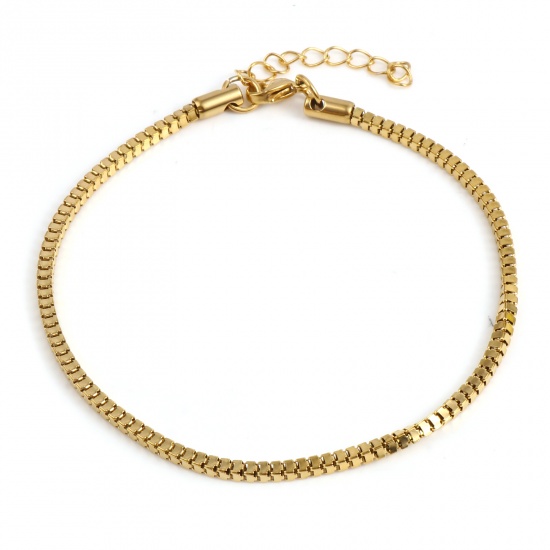 Picture of 304 Stainless Steel Stylish Anklet Gold Plated 24cm(9 4/8") long, 1 Piece