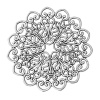 Picture of Filigree Stamping Embellishments Findings Round Antique Silver Hollow Pattern 53mm(2 1/8") x 53mm(2 1/8"), 10 PCs