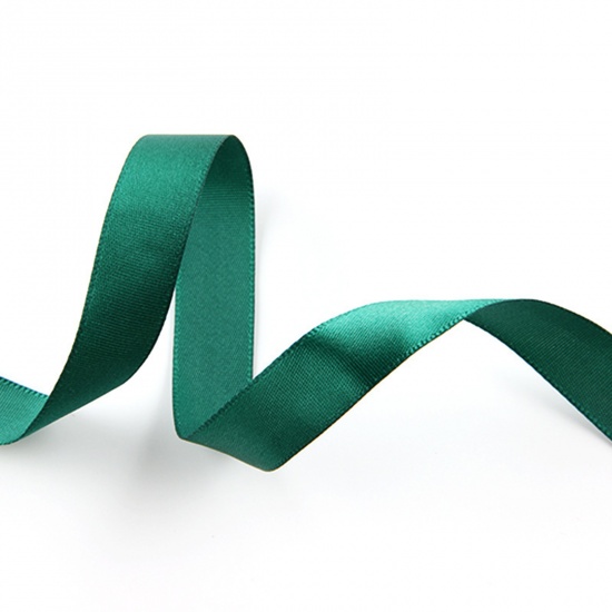 Picture of Polyester Satin Ribbon Green 1.5cm, 1 Roll (Approx 2 M/Roll)