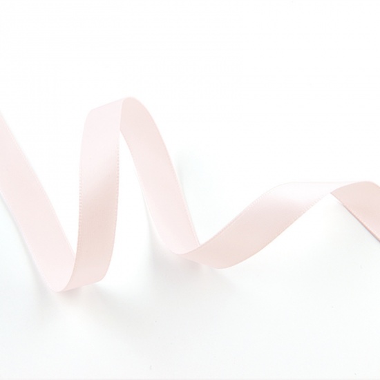 Picture of Polyester Satin Ribbon Light Pink 1.5cm, 1 Roll (Approx 2 M/Roll)