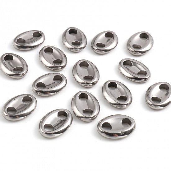 Picture of Hematite Beads Pig Nose Silver-gray About 18mm x 13mm, Hole: Approx 4.3mm, 2 PCs
