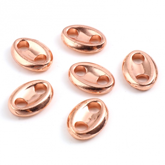 Picture of Hematite Beads Pig Nose Rose Gold About 18mm x 13mm, Hole: Approx 4.3mm, 2 PCs