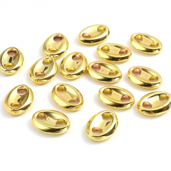 Picture of Hematite Beads Pig Nose Golden About 18mm x 13mm, Hole: Approx 4.3mm, 2 PCs