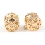 Immagine di Ottone Charms Tondo 18K Vero Oro Placcato Fiore 16mm x 13mm, 2 Pz