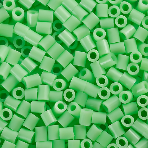 Immagine di EVA PE DIY Perline Fusibile ,Perle di Giocattolo Artigianale Cilindrico Menta Verde 5mm x 5mm, 1000 Pz