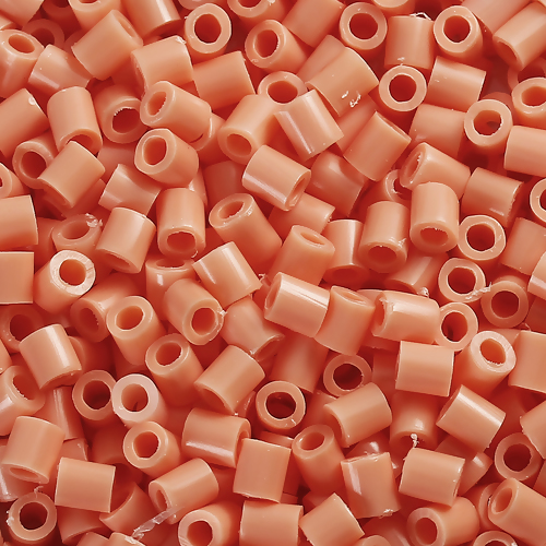 EVA カラフルで楽しい パーラービーズ 手作りおもちゃ 円筒形 オレンジピンク 5mm x 5mm、 1000 個 の画像