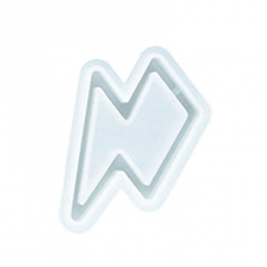 Immagine di Silicone Muffa della Resina per Gioielli Rendendo Lampo Bianco 7cm x 5.5cm, 1 Pz