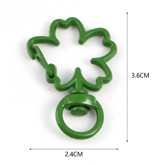 Bild von Zinklegierung Schlüsselkette & Schlüsselring Zufällig Mix Blumen Spritzlackierung 3.6cm x 2.4cm , 10 Stück