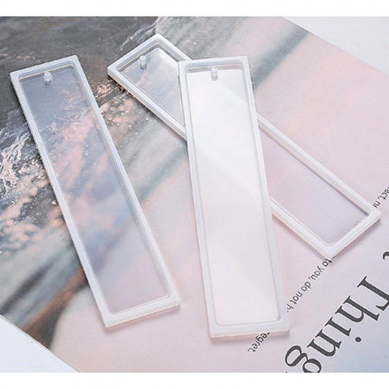 Picture of Silicone Resin Mold For Jewelry Making Bookmark White 14cm x 2.7cm, 2 PCs