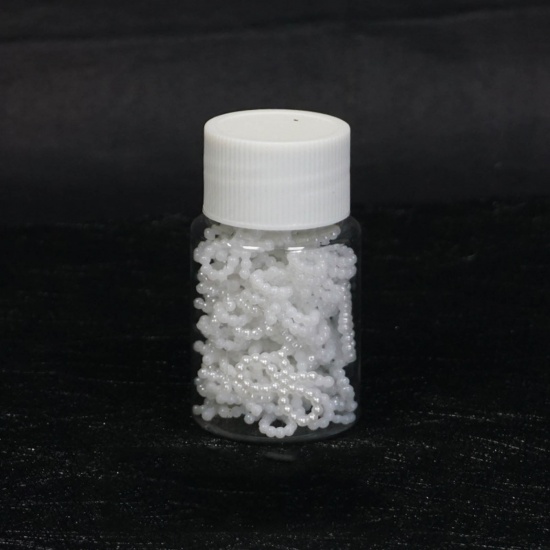 Picture of Resin Resin Jewelry Craft Filling Material White Bowknot Imitation Pearl 1.1cm, 1 Bottle