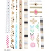 Picture of Removable Waterproof Metallic Temporary Tattoo Sticker Body Art Multicolor Mixed Pattern 21cm(8 2/8") x 15cm(5 7/8"), 1 Sheet