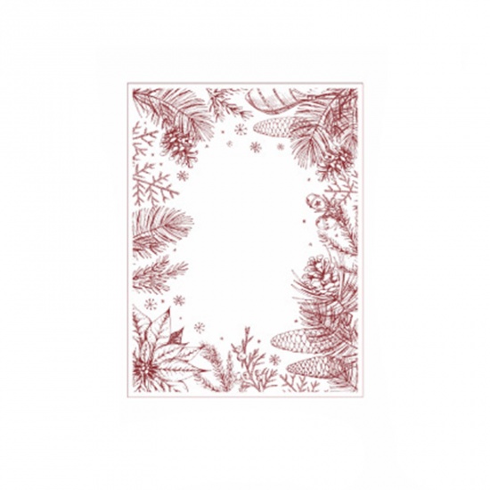 Immagine di Gomma & Spugna Natale Timbro di Tenuta Rosso & Verde Foresta 12cm x 9cm, 1 Serie