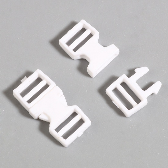 Immagine di Plastica Accessori per materiali artigianali fatti a mano fai-da-te Bianco 16.5mm x 8mm, 10 Seri
