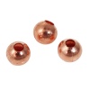 Picture of Brass Seed Beads Round Rose Gold About 3mm( 1/8") Dia, Hole: Approx 1mm, 200 PCs
