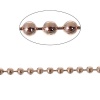 Picture of Brass Stretch Ball Chain Findings Rose Gold 2mm( 1/8") Dia, 5 M