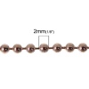 Picture of Brass Stretch Ball Chain Findings Rose Gold 2mm( 1/8") Dia, 5 M