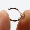Image de Boucles d'Oreilles Clips Non Perçantes en Laiton Plaqué Platine Véritable Rond avec Boucle 17mm x 13mm, 2 Pcs