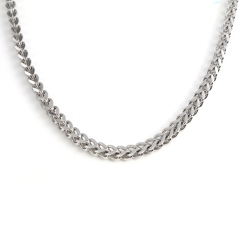 Picture of 201 Stainless Steel Link Curb Chain Necklace Silver Tone 55.5cm(21 7/8") - 54.5cm(21 4/8") long, 1 Piece
