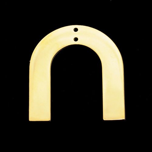 Picture of Stainless Steel Pendants Arched Gold Plated 34mm x 31mm, 1 Piece