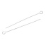 Immagine di Ottone Occhi Spilli Argento Placcato lunghezza: 3.5cm 0.5mm (24 gauge), 100 Pz