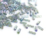 Picture of (Japan Import) Glass Seed Beads Twisted Bugle Dark green About 6mm x 2mm, Hole: Approx 0.8mm, 10 Grams (Approx 40 PCs/Gram)