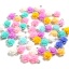 Picture of Resin Valentine's Day Charms Rose Flower Silver Tone At Random Color 13mm x 10mm, 20 PCs