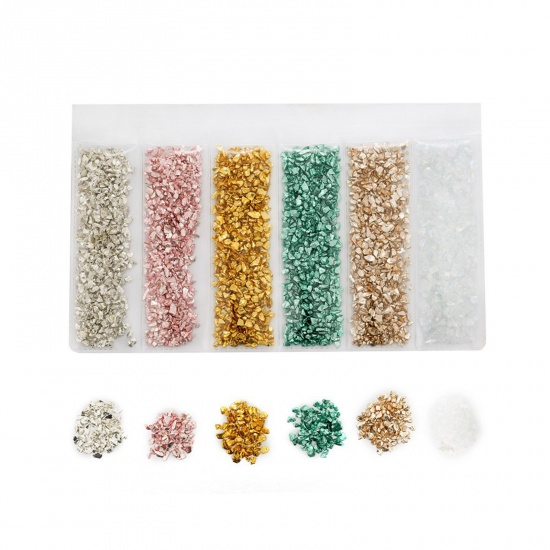 Picture of Glass Resin Jewelry Craft Filling Material Multicolor 3mm - 1mm, 1 Packet