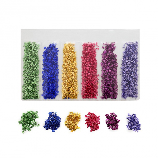 Immagine di Vetro Artigianato in Resina Materiale di Riempimento Multicolore 3mm - 1mm, 1 Pacchetto