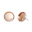 Immagine di Ottone Orecchini a Perno Accessori Tondo Oro Rosa Basi per Cabochon (Addetti: 10mm) W /Tappi 13mm x 12mm posta / filo: ( 0.7mm )， 20 Pz