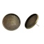 Immagine di Ottone Orecchini a Perno Accessori Tondo Bronzo Antico Basi per Cabochon (Addetti: 20mm) 22mm x 13mm posta / filo: ( 0.7mm )， 10 Pz