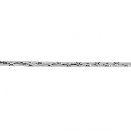 Imagen de Acero Inoxidable Link Crimpable Cadena Tono de Plata 1x1mm, 1 M