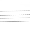 Picture of Stainless Steel Link Crimpable Chain Findings Silver Tone 1x1mm, 1 M