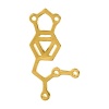 Bild von Zinklegierung Verbinder MDMA Molekülchemie Wissenschaft Vergoldet 31mm x 18mm, 10 Stücke