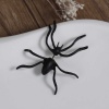 亜鉛合金 3D ダブルキャッチ ピアス ハロウィーン・蜘蛛 ブラック 4.3cm x4cm、 1 個 の画像