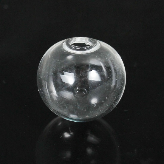 Bild von Transparent Mini Glaskugel Flasche Glühbirne 10mm D., 20 Stücke