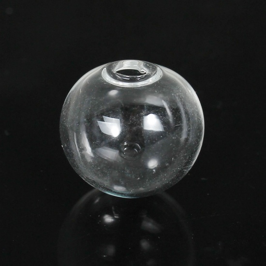 Bild von Transparent Mini Glaskugel Flasche Glühbirne 14mm D., 5 Stück
