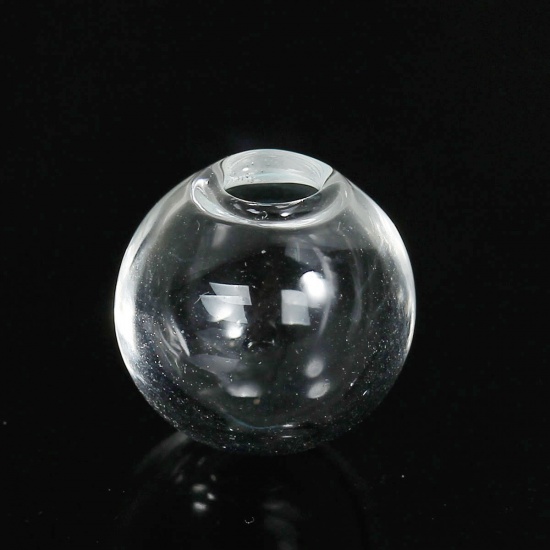 Imagen de Transparente Botella de Cristal Globopara pendientes anillos collares Bombilla 18mm Dia., 5 Unidades